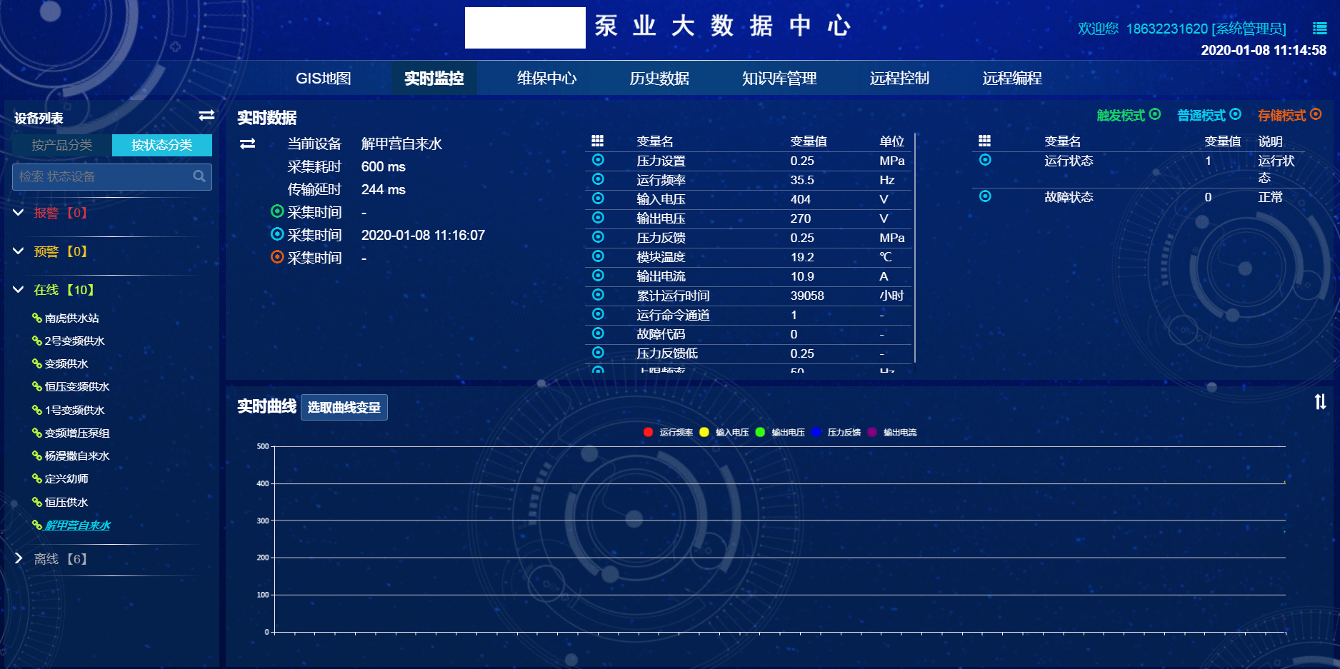 泵的远程控制系统
